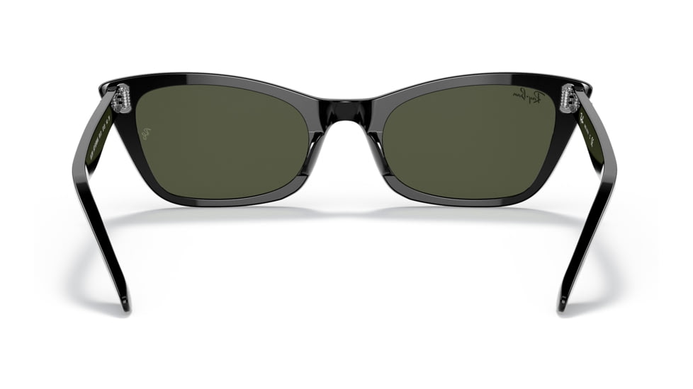 Ray-Ban RB2299 Lady Burbank Sunglasses - Womens, Black Frame, Green Lens, 55, RB2299-901-31-55