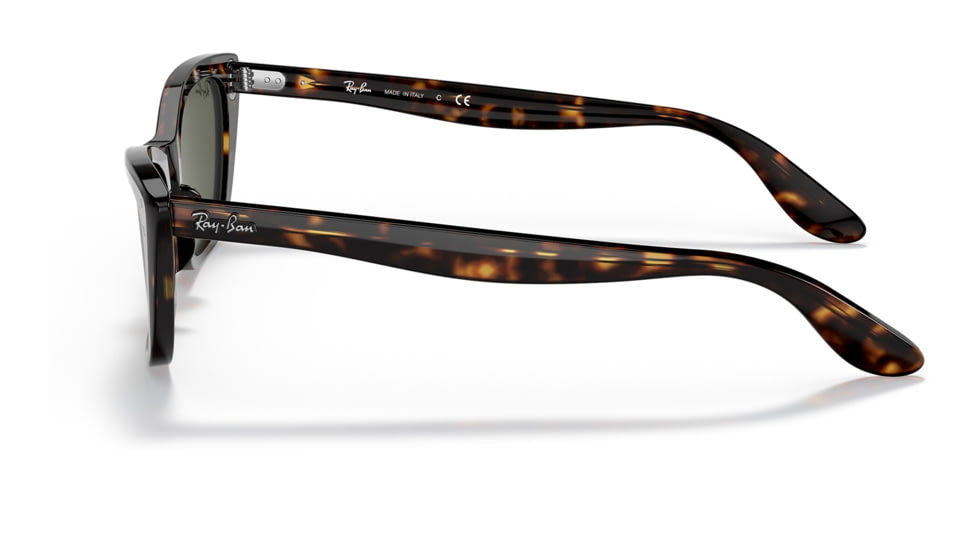 Ray-Ban RB2299 Lady Burbank Sunglasses - Womens, Havana Frame, Green Lens, 55, RB2299-902-31-55