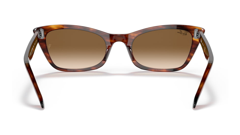 Ray-Ban RB2299 Lady Burbank Sunglasses - Womens, Striped Havana Frame, Clear Gradient Brown Lens, 55, RB2299-954-51-55