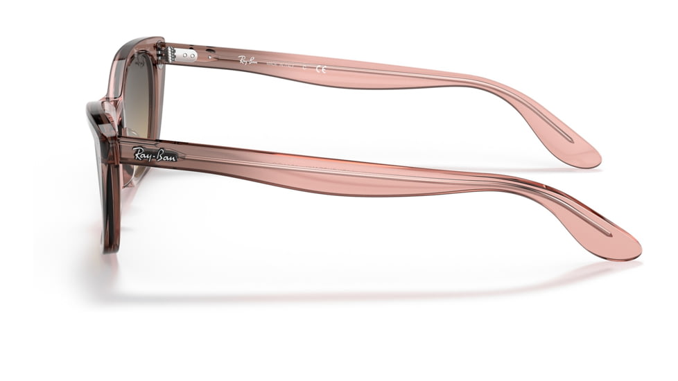 Ray-Ban RB2299 Lady Burbank Sunglasses - Womens, Transparent Pink Frame, Brown Vintage Lens, 55, RB2299-1344BG-55