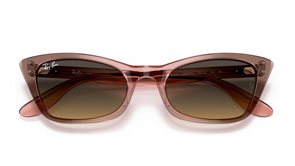 Ray-Ban RB2299 Lady Burbank Sunglasses - Womens, Transparent Pink Frame, Brown Vintage Lens, 55, RB2299-1344BG-55