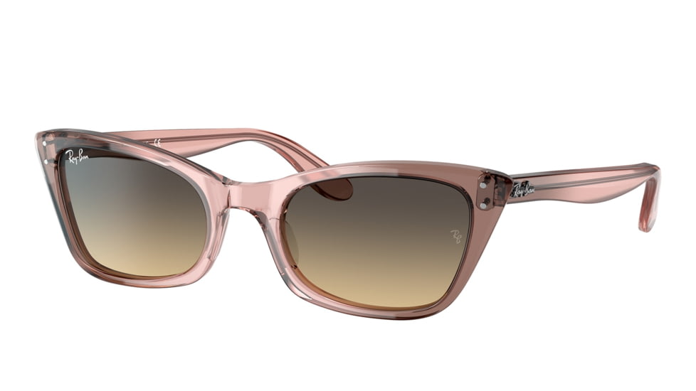 Ray-Ban RB2299 Lady Burbank Sunglasses - Womens, Transparent Pink Frame, Brown Vintage Lens, 55, RB2299-1344BG-55