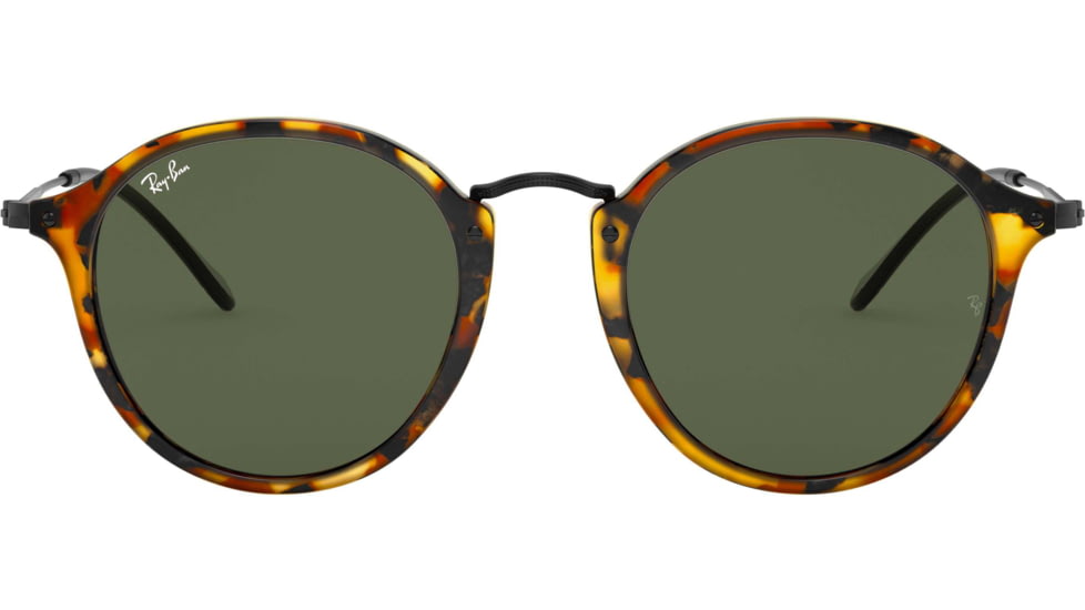 Ray-Ban RB2447 Sunglasses 1157-49 - Spotted Black Havana Frame, Green Lenses