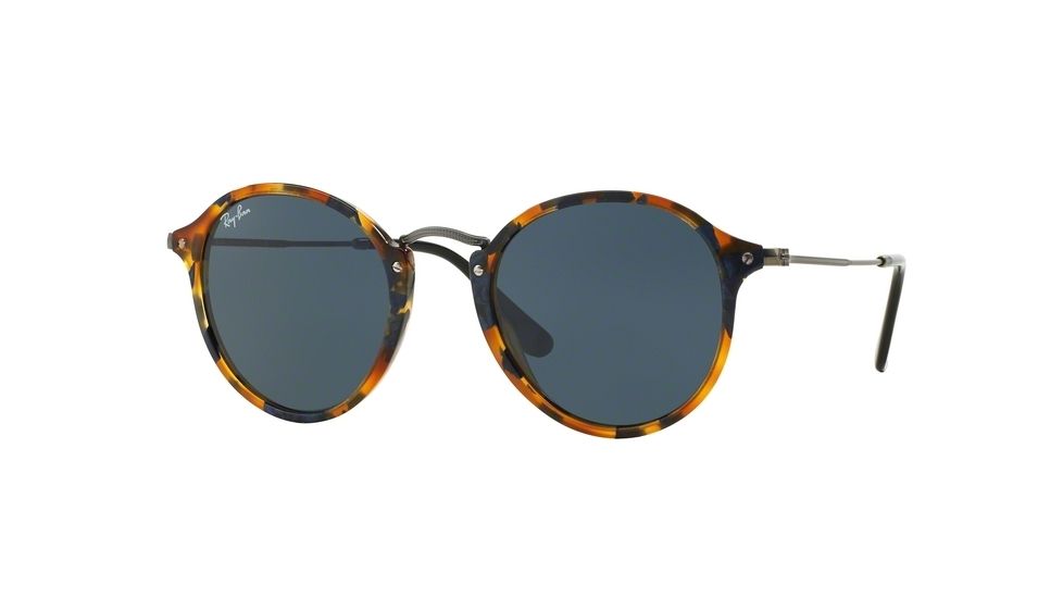 Ray-Ban RB2447 Single Vision Prescription Sunglasses RB2447-1158R5-49 - Lens Diameter 49 mm, Frame Color Spotted Blue Havana