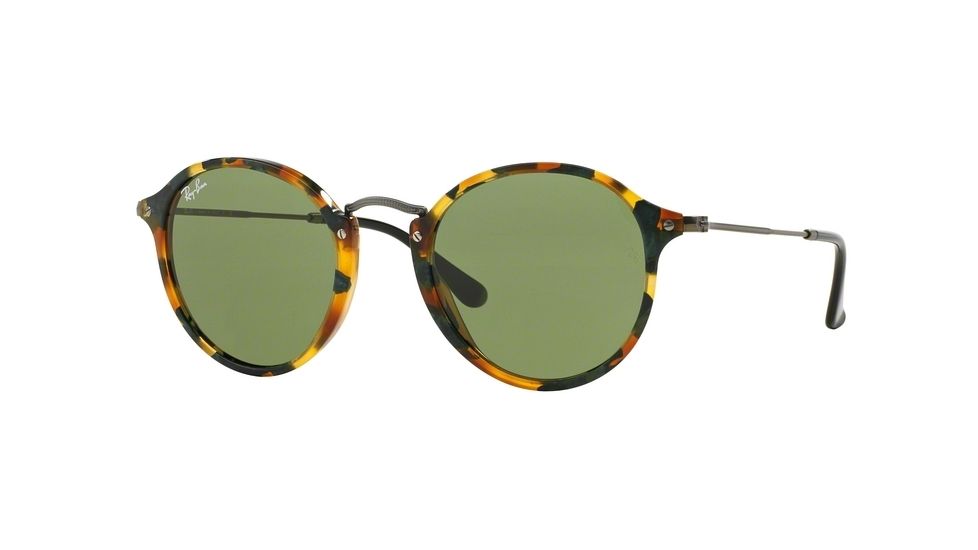 Ray-Ban RB2447 Single Vision Prescription Sunglasses RB2447-11594E-52 - Lens Diameter 52 mm, Frame Color Spotted Green Havana