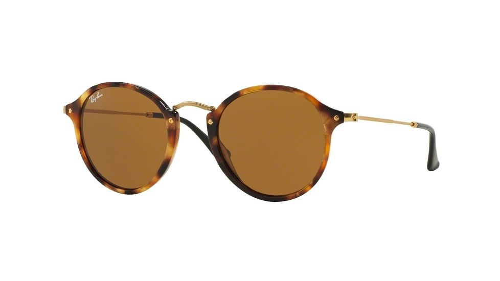 Ray-Ban RB2447 Single Vision Prescription Sunglasses RB2447-1160-49 - Lens Diameter 49 mm, Frame Color Spotted Brown Havana