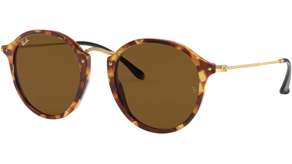 Ray-Ban RB2447 Sunglasses 1160-49 - Spotted Brown Havana Frame, Brown Lenses