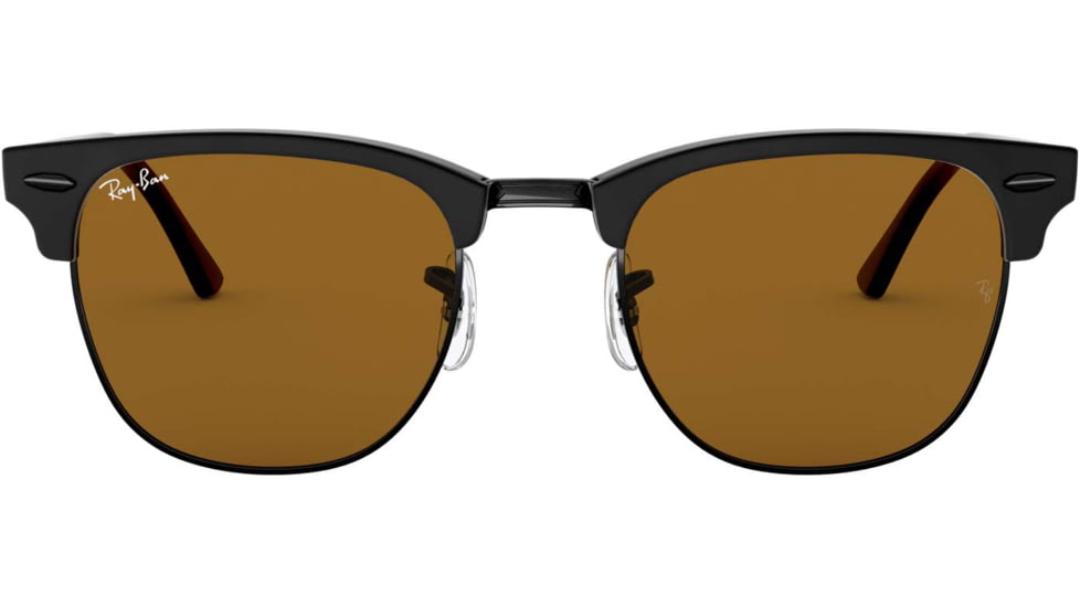 Ray-Ban RB3016 Clubmaster Sunglasses, Brown Lenses, RB3016 W3389-49
