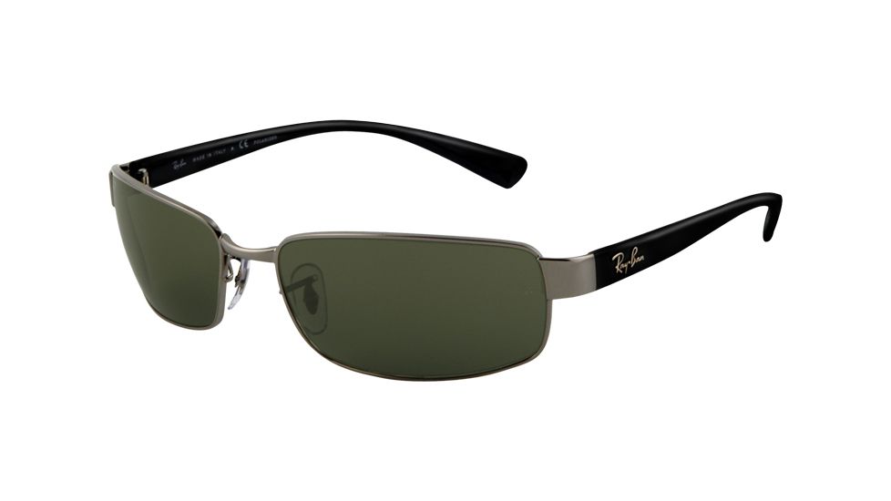 Ray-Ban RB3364 Sunglasses, 59mm, Gunmetal Frame, Green Lens, Polarized 004-58-5917