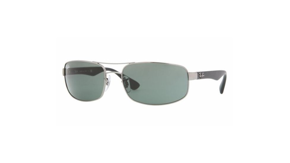Ray Ban RB3445 #004 - Gunmetal Frame, Crystal Green Lenses