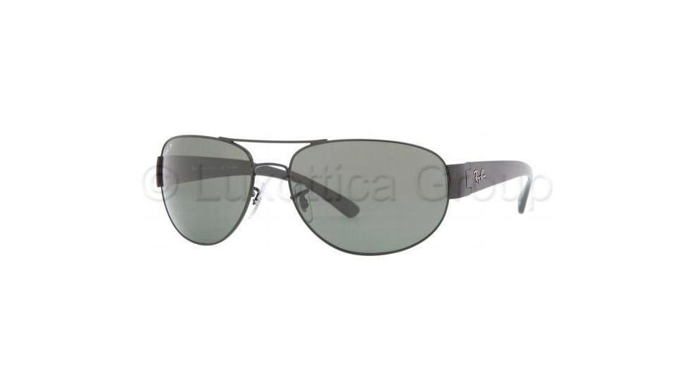 Ray-Ban RB3448 Sunglasses 002/58-6317 - Black Crystal Green Polarized