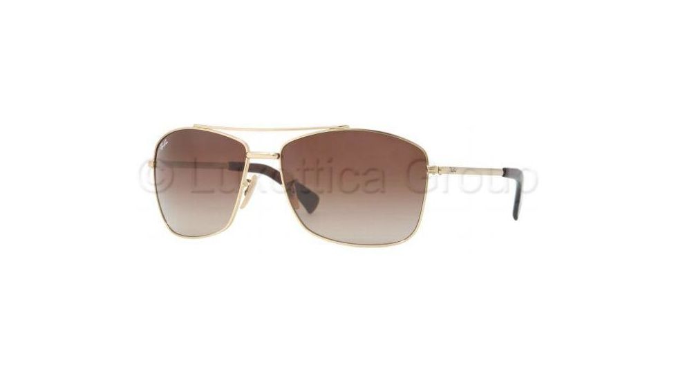 Ray-Ban RB3476 Sunglasses 001/13-6016 - Gold Frame, Brown Gradient Lenses