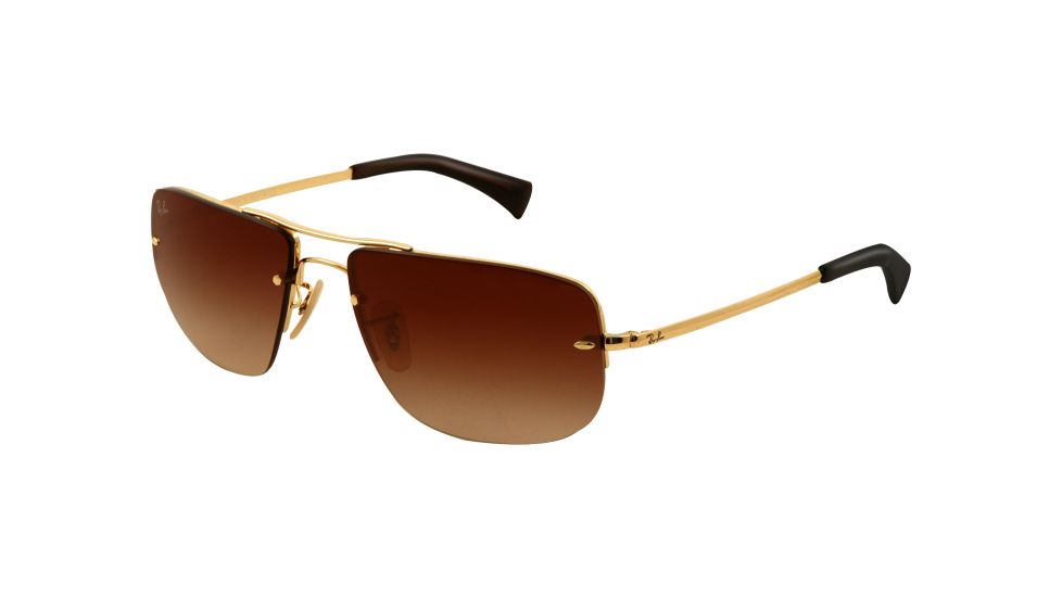 Ray-Ban RB3497 Sunglasses 001/13-5916 - Arista Frame, Brown Gradient Lenses
