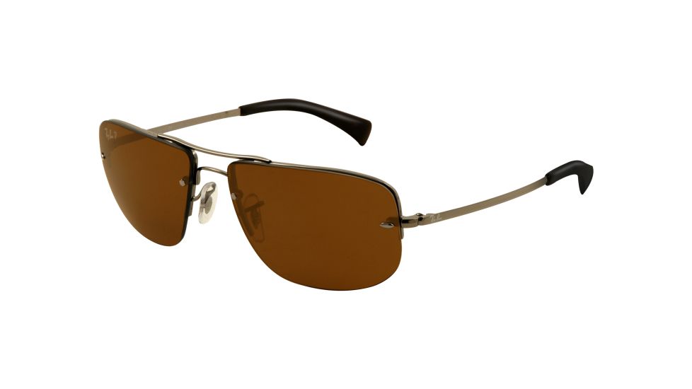 Ray-Ban RB3497 Sunglasses- Gunmetal Frame, Brown Lenses 004/83-5916