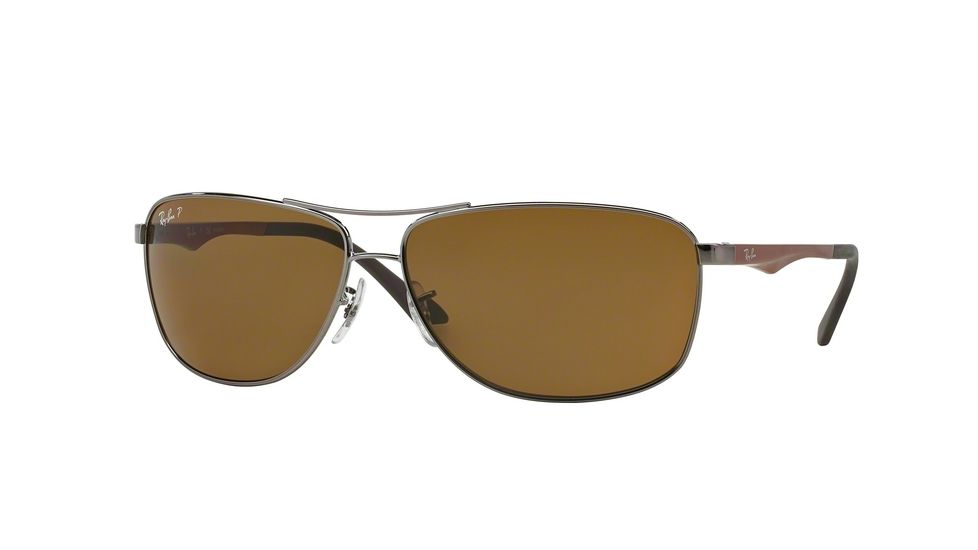 Ray-Ban RB3506 Single Vision Prescription Sunglasses RB3506-132-83-64 - Lens Diameter 64 mm, Frame Color Gunmetal