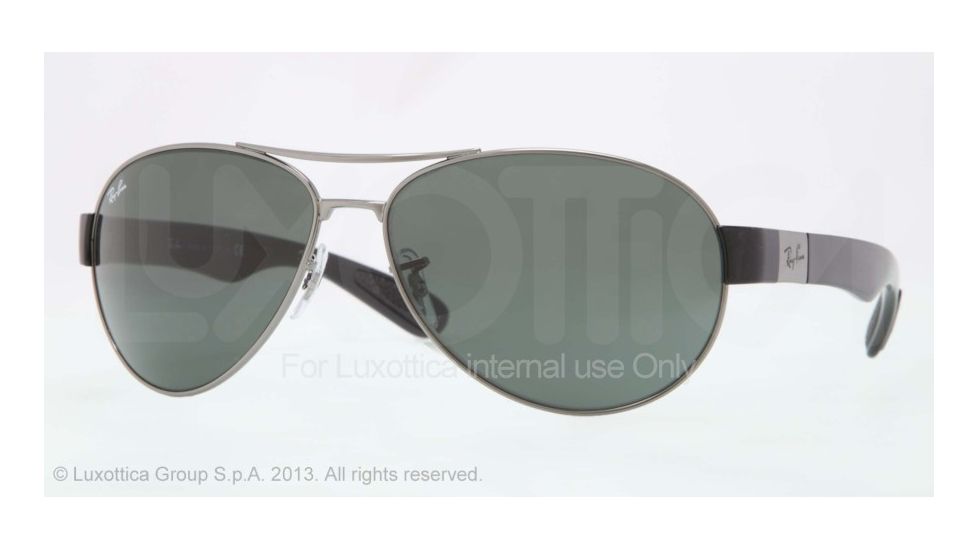 Ray-Ban RB3509 Single Vision Prescription Sunglasses RB3509-004-71-66 - Lens Diameter 66 mm, Frame Color Gunmetal