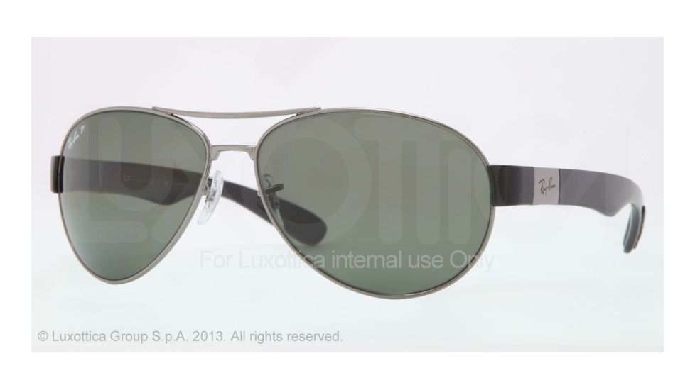 Ray-Ban RB3509 Single Vision Prescription Sunglasses RB3509-004-9A-66 - Lens Diameter 66 mm, Frame Color Gunmetal