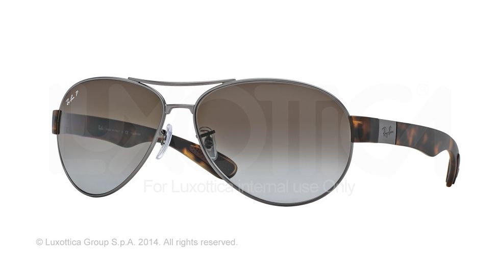 Ray-Ban RB3509 Single Vision Prescription Sunglasses RB3509-029-T5-63 - Lens Diameter 63 mm, Frame Color Matte Gunmetal