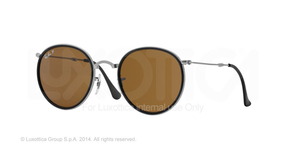 Ray-Ban RB3517 Sunglasses 019/N6-48 - Matte Silver Frame, Polar Brown Lenses