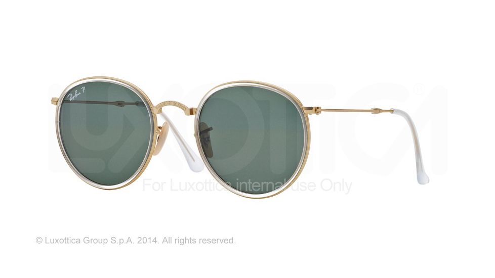 Ray-Ban RB3517 Sunglasses 112/N5-48 - Matte Gold Frame, Polar Green Lenses