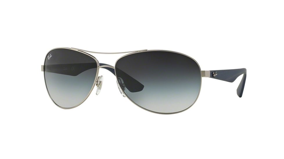 Ray-Ban RB3526 Sunglasses 019/8G-63 - Matte Silver Frame, Grey Gradient Lenses