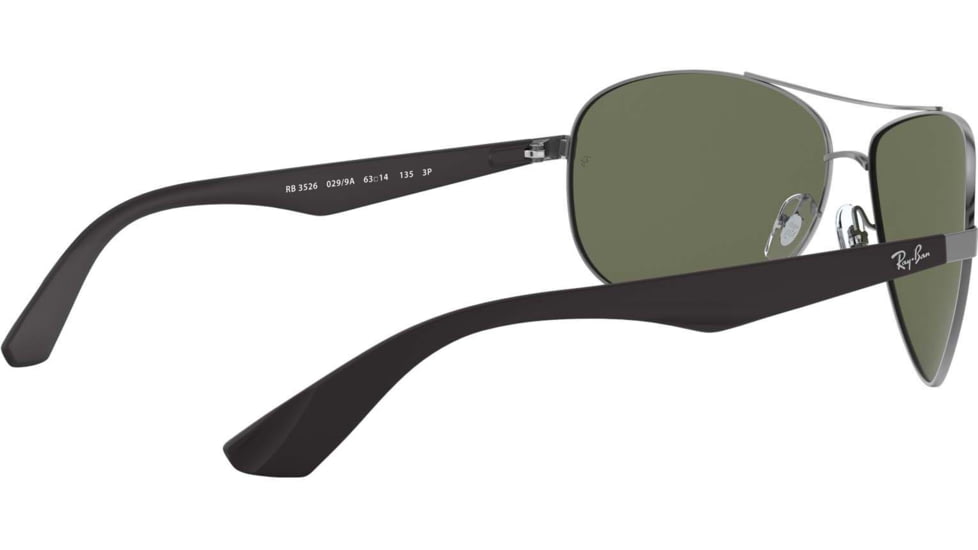 Ray-Ban RB3526 Sunglasses 029/9A-63 - Matte Gunmetal Frame, Polar Dark Green Lenses