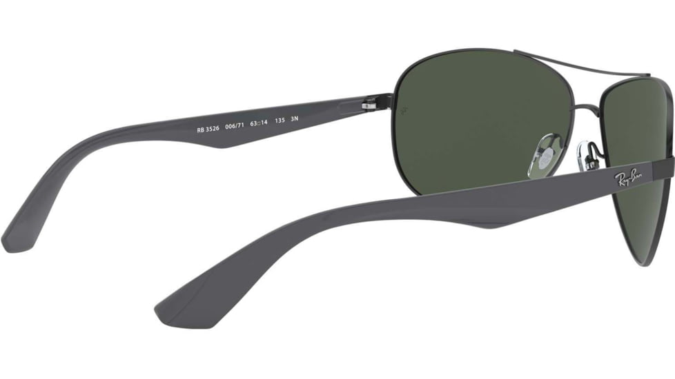 Ray-Ban RB3526 Sunglasses 006/71-63 - Matte Black Frame, Grey Green Lenses
