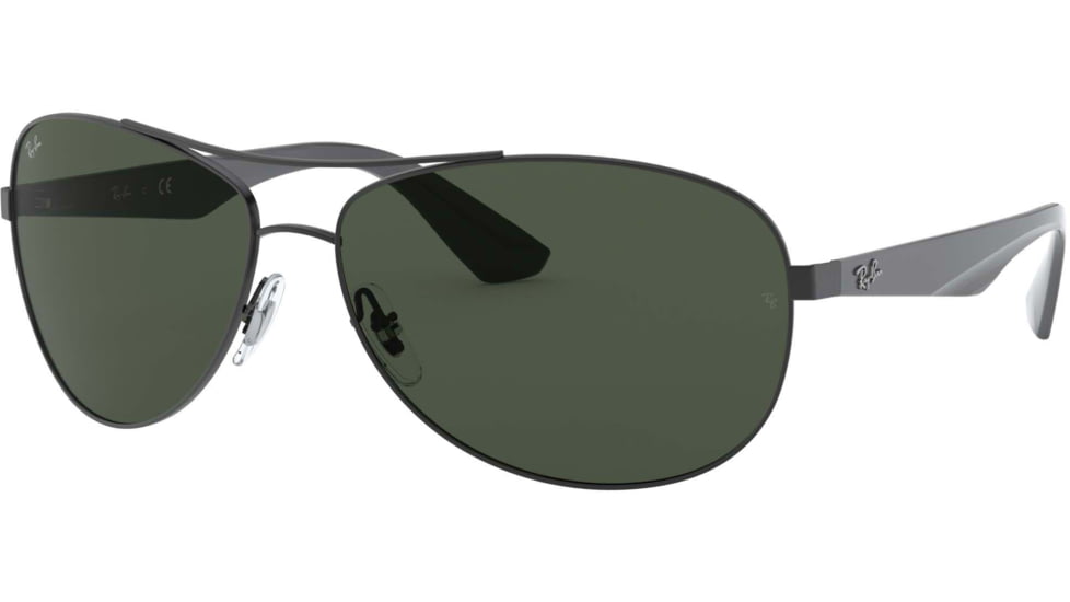 Ray-Ban RB3526 Sunglasses 006/71-63 - Matte Black Frame, Grey Green Lenses