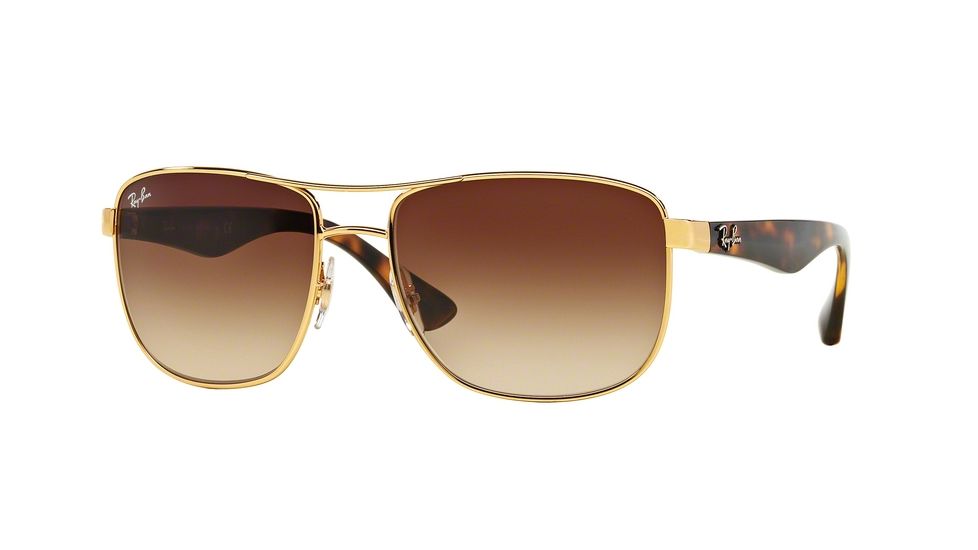 Ray-Ban RB3533 Single Vision Prescription Sunglasses RB3533-001-13-57 - Lens Diameter 57 mm, Frame Color Gold