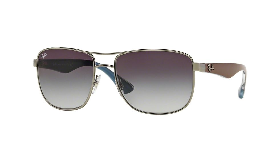 Ray-Ban RB3533 Single Vision Prescription Sunglasses RB3533-004-8G-57 - Lens Diameter 57 mm, Frame Color Gunmetal