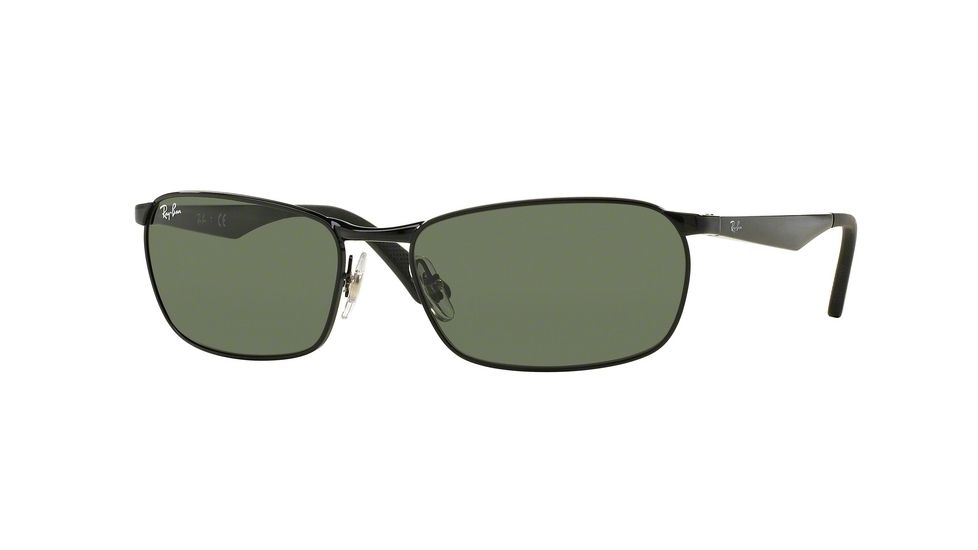 Ray-Ban RB3534 Single Vision Prescription Sunglasses RB3534-002-59 - Lens Diameter 59 mm, Frame Color Black