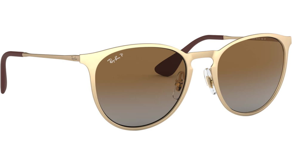 Ray-Ban RB3539 Sunglasses 112/T5-54 - Matte Gold Frame, Light Grey Grad Brown Polar Lenses