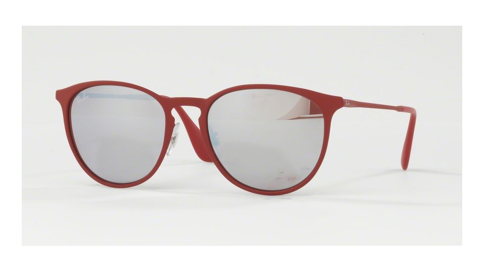 Ray-Ban RB3539 Sunglasses 9023B5-54 - Rubber Bordo' Frame, Bordo' Light Flash Grey Lenses