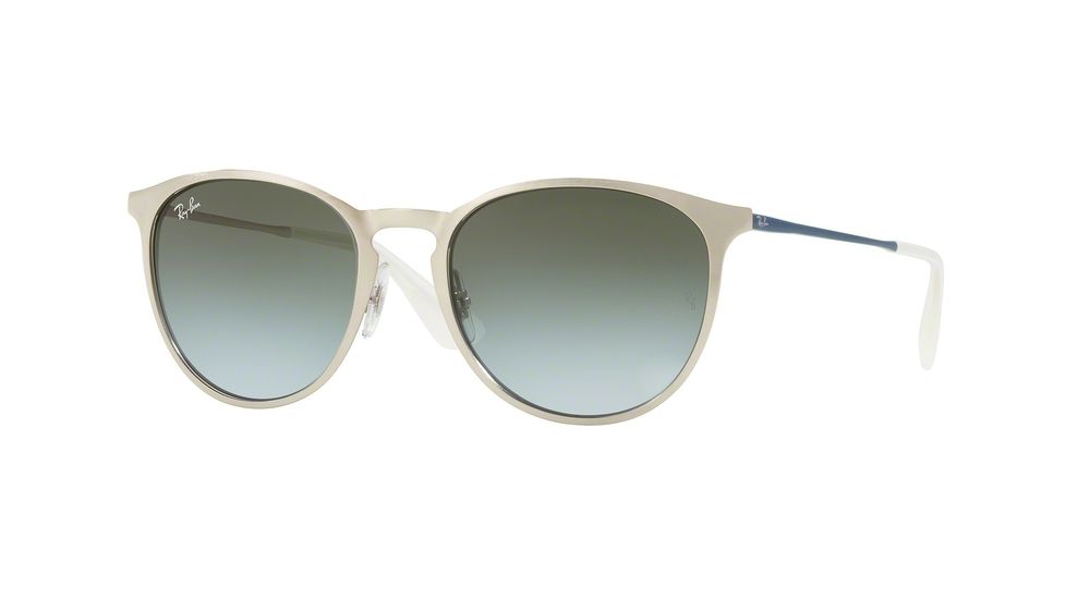 Ray-Ban RB3539 Sunglasses 9080I7-54 - Brusched Silver Frame, Light Blue Gradient Green Lenses