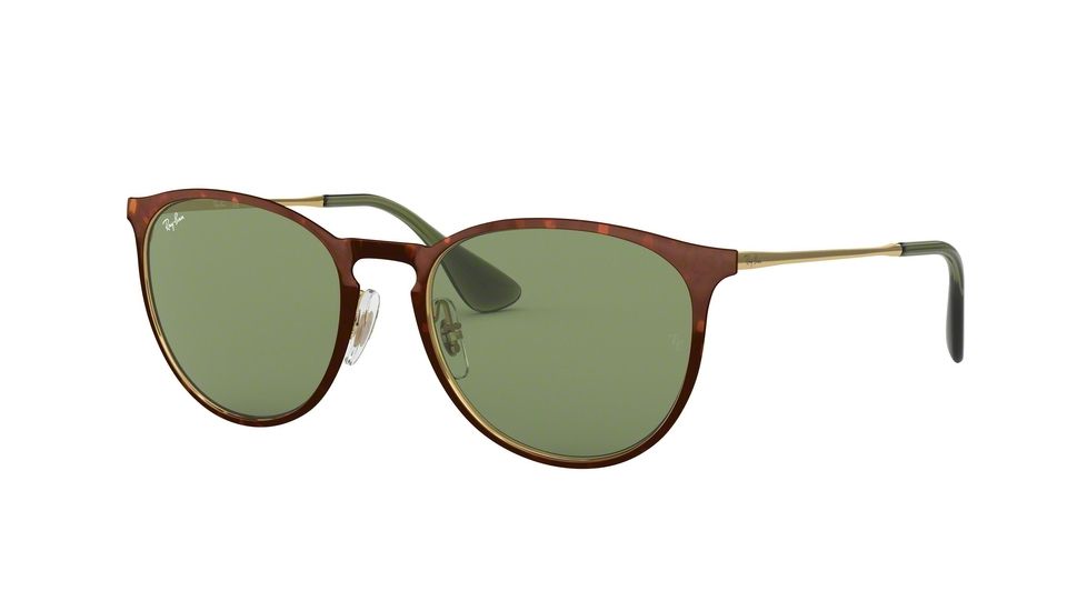 Ray-Ban RB3539 Sunglasses 9135/2-54 - Havana Frame, Green Lenses