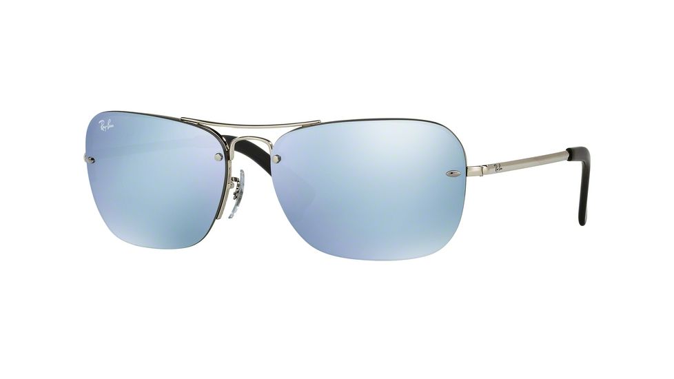 Ray-Ban RB3541 Single Vision Prescription Sunglasses RB3541-003-30-61 - Lens Diameter 61 mm, Frame Color Silver