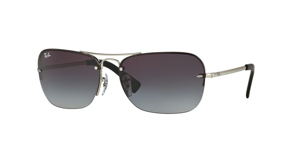Ray-Ban RB3541 Single Vision Prescription Sunglasses RB3541-003-8G-61 - Lens Diameter 61 mm, Frame Color Silver