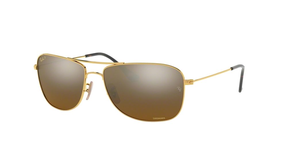 Ray-Ban RB3543 Sunglasses 001/A3-59 - , Brown Mirror Gold Grad Polar Lenses