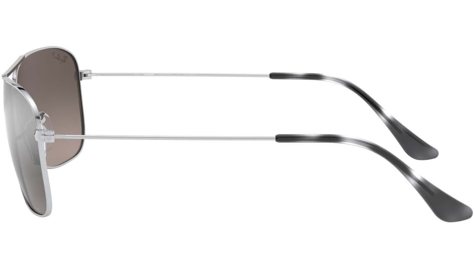 Ray-Ban RB3543 Sunglasses 003/5J-59 - Shiny Silver Frame, Grey Mirror Silver Polar Lenses