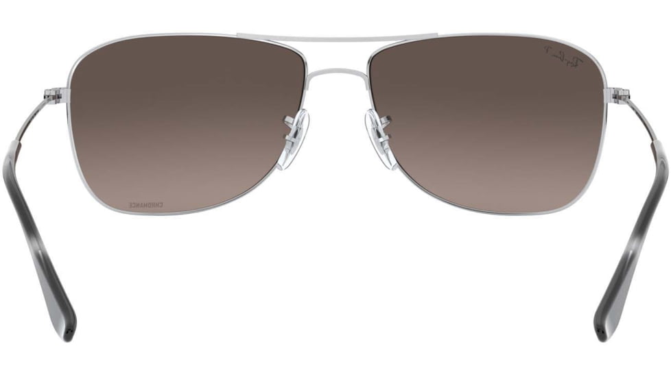 Ray-Ban RB3543 Sunglasses 003/5J-59 - Shiny Silver Frame, Grey Mirror Silver Polar Lenses