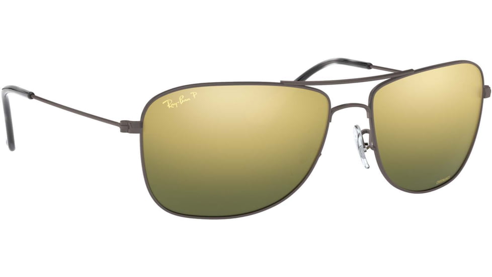 Ray-Ban RB3543 Sunglasses 029/6O-59 - Matte Gunmetal Frame, Green Mirror Gold Polar Lenses