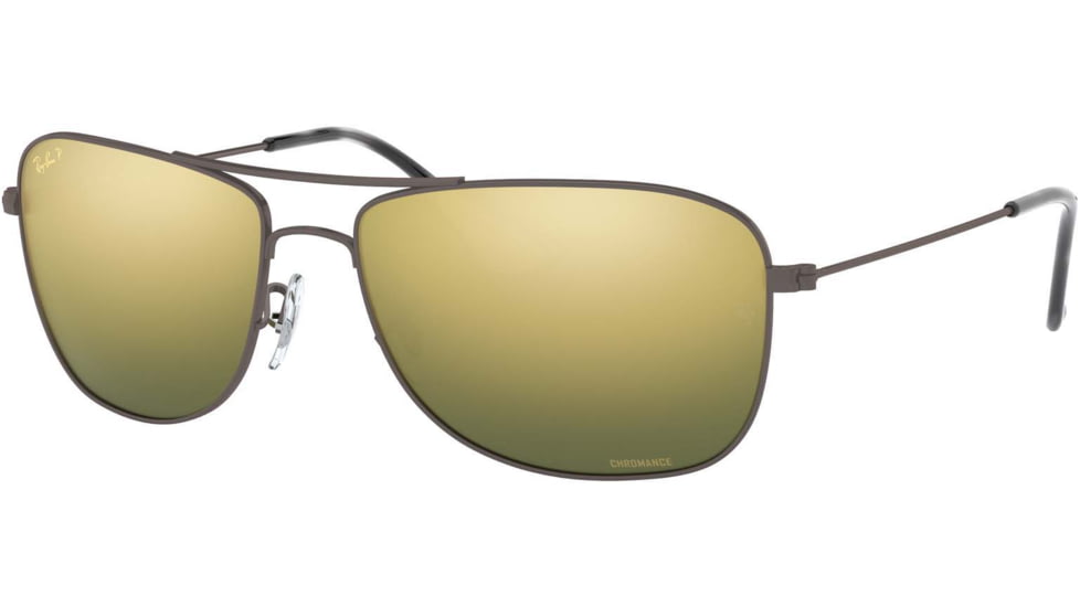 Ray-Ban RB3543 Sunglasses 029/6O-59 - Matte Gunmetal Frame, Green Mirror Gold Polar Lenses