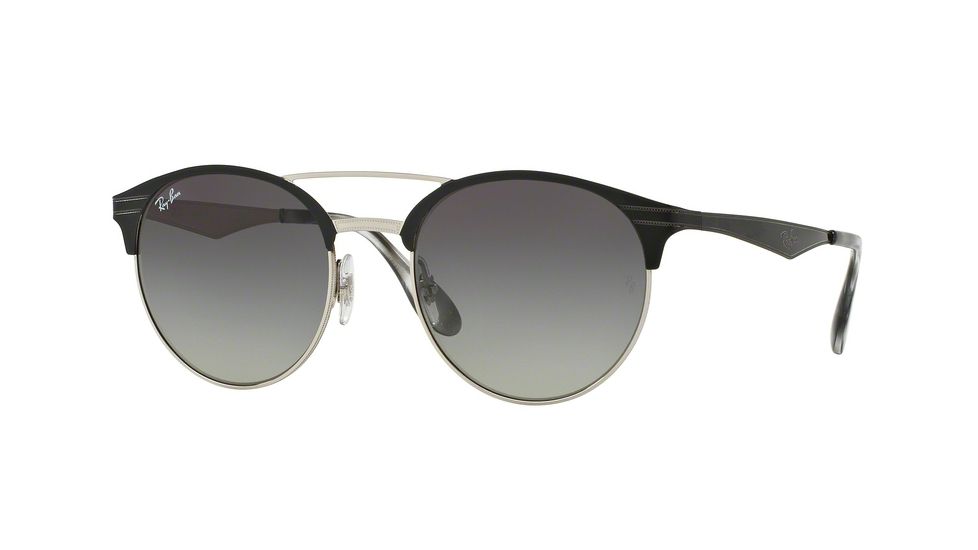 Ray-Ban RB3545 Progressive Prescription Sunglasses RB3545-900411-54 - Lens Diameter 54 mm, Frame Color Top Black On Silver