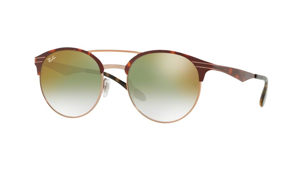 Ray-Ban RB3545 Progressive Prescription Sunglasses RB3545-9074W0-54 - Lens Diameter 54 mm, Frame Color Copper On Top Havana