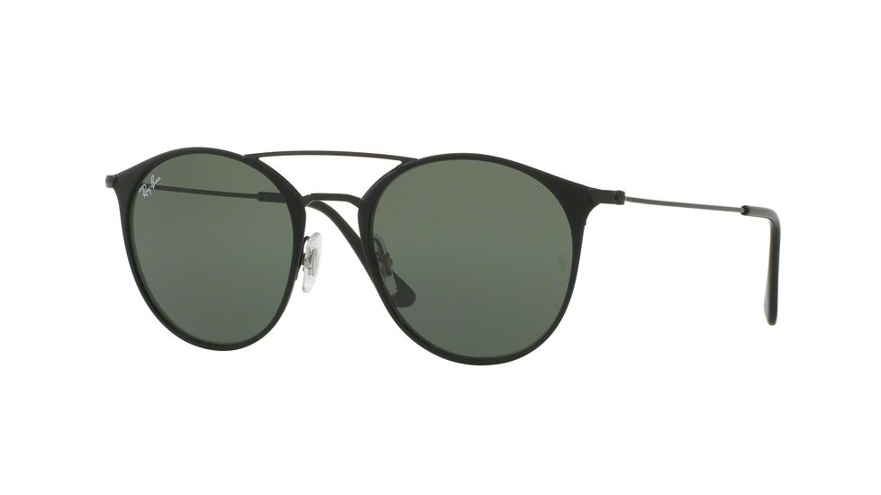 Ray-Ban RB3546 Single Vision Prescription Sunglasses RB3546-186-52 - Lens Diameter 52 mm, Frame Color Black Top Matte Black
