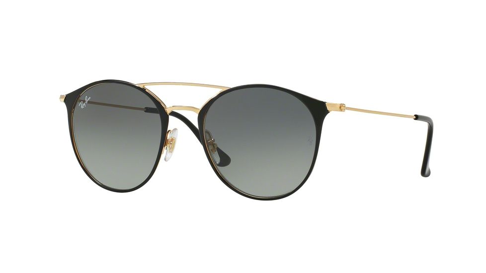 Ray-Ban RB3546 Single Vision Prescription Sunglasses RB3546-187-71-52 - Lens Diameter 52 mm, Frame Color Gold Top Black