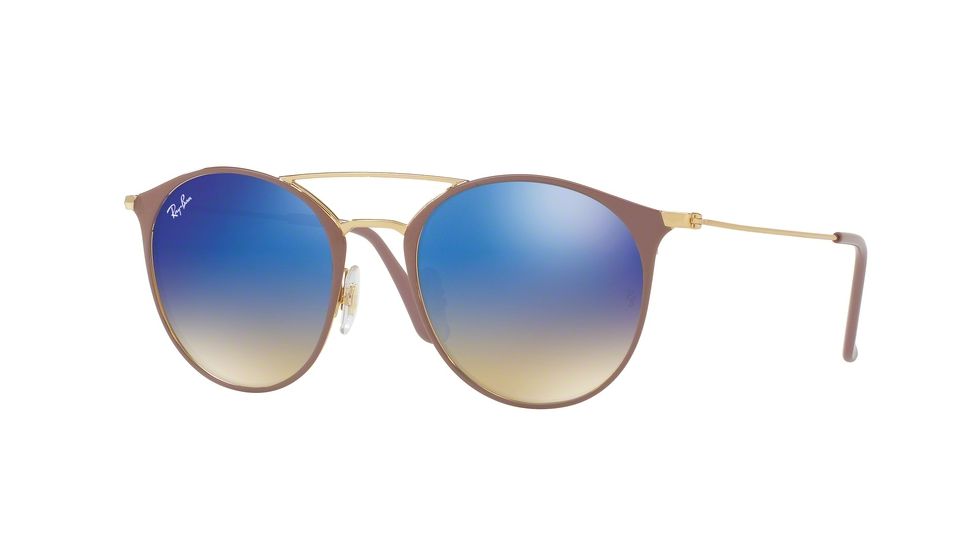 Ray-Ban RB3546 Single Vision Prescription Sunglasses RB3546-90118B-49 - Lens Diameter 49 mm, Frame Color Gold Top Beige
