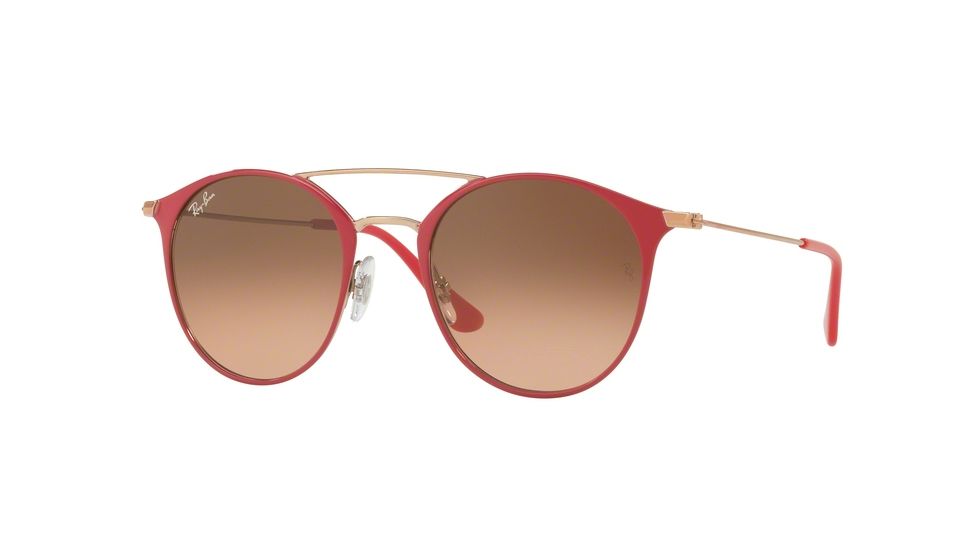Ray-Ban RB3546 Single Vision Prescription Sunglasses RB3546-907271-49 - Lens Diameter 49 mm, Frame Color Copper On Top Red