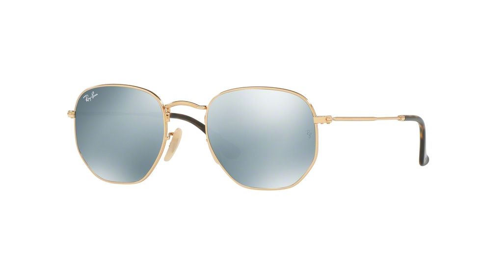 Ray-Ban RB3548N Sunglasses 001/30-48 - Gold Frame, Grey-Flash Lenses