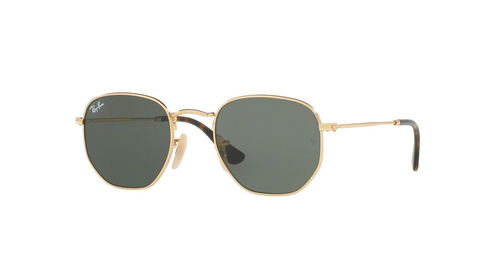 Ray-Ban RB3548N Sunglasses 001-54 - Gold Frame, Green Lenses